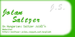 jolan saltzer business card